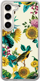 Casimoda Samsung Galaxy S23 hybride hoesje - Sunflowers Geel