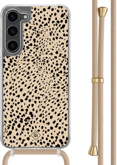 Casimoda Samsung Galaxy S23 Plus hoesje met beige koord - Spot on Bruin/beige