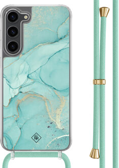 Casimoda Samsung Galaxy S23 Plus hoesje met mint koord - Touch of mint