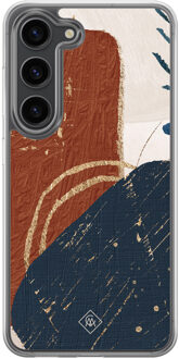 Casimoda Samsung Galaxy S23 Plus hybride hoesje - Abstract terracotta Rood