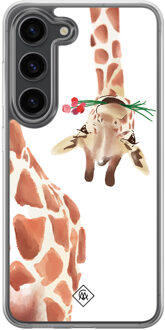 Casimoda Samsung Galaxy S23 Plus hybride hoesje - Giraffe Bruin/beige