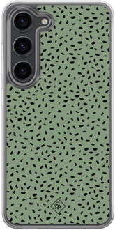 Casimoda Samsung Galaxy S23 Plus hybride hoesje - Green confetti Mint