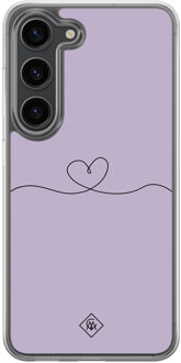 Casimoda Samsung Galaxy S23 Plus hybride hoesje - Hart lila Paars