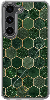 Casimoda Samsung Galaxy S23 Plus hybride hoesje - Kubus groen