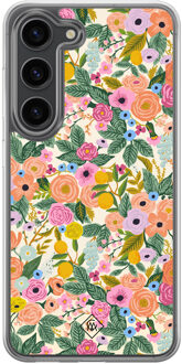Casimoda Samsung Galaxy S23 Plus hybride hoesje - Pink gardens Roze