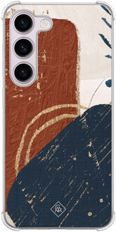 Casimoda Samsung Galaxy S23 Plus shockproof hoesje - Abstract terracotta Multi