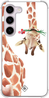 Casimoda Samsung Galaxy S23 Plus shockproof hoesje - Giraffe Bruin/beige