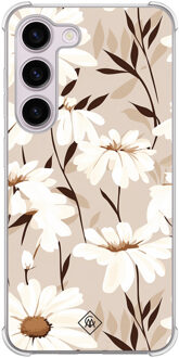 Casimoda Samsung Galaxy S23 Plus shockproof hoesje - In bloom Bruin/beige