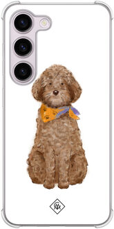 Casimoda Samsung Galaxy S23 Plus shockproof hoesje - Labradoodle Bruin/beige