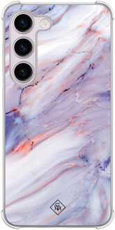 Casimoda Samsung Galaxy S23 Plus shockproof hoesje - Marmer paars Roze