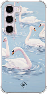Casimoda Samsung Galaxy S23 Plus shockproof hoesje - Zwanen Blauw