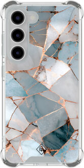 Casimoda Samsung Galaxy S23 shockproof hoesje - Azure Geo Blauw