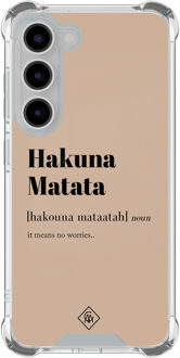 Casimoda Samsung Galaxy S23 shockproof hoesje - Hakuna matata