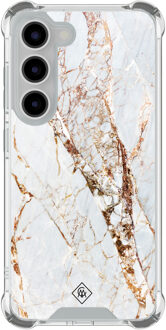 Casimoda Samsung Galaxy S23 shockproof hoesje - Marmer goud Goudkleurig