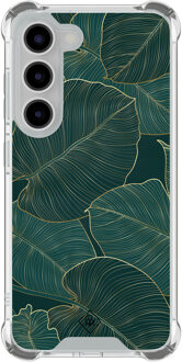 Casimoda Samsung Galaxy S23 shockproof hoesje - Monstera leaves Groen