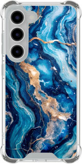 Casimoda Samsung Galaxy S23 shockproof hoesje - Ocean marble Blauw