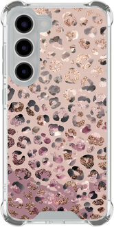 Casimoda Samsung Galaxy S23 shockproof hoesje - Rosé Leopard Bruin/beige