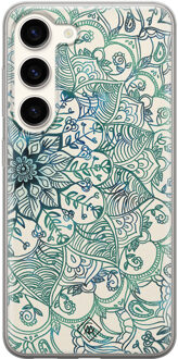 Casimoda Samsung Galaxy S23 siliconen hoesje - Mandala blauw