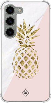 Casimoda Samsung Galaxy S23 siliconen shockproof hoesje - Ananas Roze