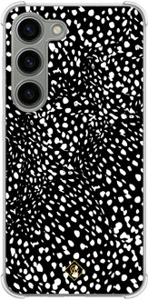 Casimoda Samsung Galaxy S23 siliconen shockproof hoesje - Black dots Zwart