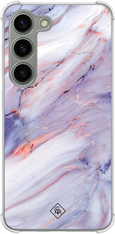 Casimoda Samsung Galaxy S23 siliconen shockproof hoesje - Marmer paars
