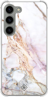 Casimoda Samsung Galaxy S23 siliconen shockproof hoesje - Parelmoer marmer Multi