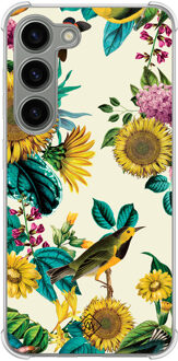 Casimoda Samsung Galaxy S23 siliconen shockproof hoesje - Sunflowers Geel