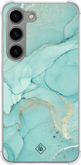 Casimoda Samsung Galaxy S23 siliconen shockproof hoesje - Touch of mint