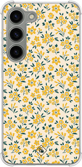 Casimoda Samsung Galaxy S23 siliconen shockproof hoesje - Yellow garden Geel