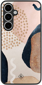 Casimoda Samsung Galaxy S24 FE hoesje - Abstract dots Bruin/beige