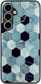 Casimoda Samsung Galaxy S24 FE hoesje - Blue cubes Blauw