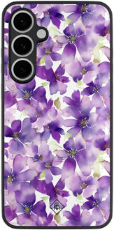 Casimoda Samsung Galaxy S24 FE hoesje - Floral violet Paars
