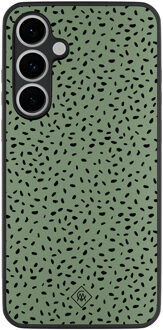 Casimoda Samsung Galaxy S24 FE hoesje - Green confetti Groen