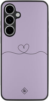 Casimoda Samsung Galaxy S24 FE hoesje - Hart lila Bruin/beige