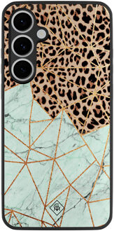 Casimoda Samsung Galaxy S24 FE hoesje - Luipaard marmer mint