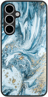Casimoda Samsung Galaxy S24 FE hoesje - Marble sea Blauw