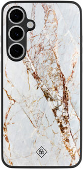 Casimoda Samsung Galaxy S24 FE hoesje - Marmer goud Goudkleurig