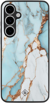 Casimoda Samsung Galaxy S24 FE hoesje - Marmer lichtblauw