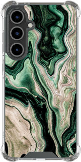 Casimoda Samsung Galaxy S24 FE shockproof hoesje - Green waves Groen