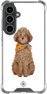 Casimoda Samsung Galaxy S24 FE shockproof hoesje - Labradoodle Bruin/beige