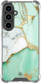 Casimoda Samsung Galaxy S24 FE shockproof hoesje - Marmer mintgroen