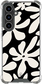 Casimoda Samsung Galaxy S24 FE shockproof hoesje - Noir bloom Zwart