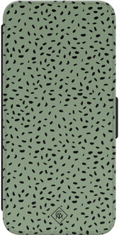Casimoda Samsung Galaxy S24 flipcase - Green confetti Groen