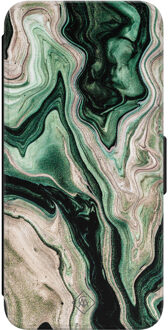Casimoda Samsung Galaxy S24 flipcase - Green waves Groen