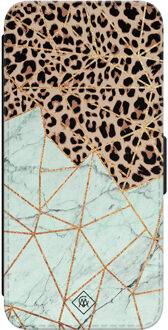 Casimoda Samsung Galaxy S24 flipcase - Luipaard marmer mint Multi