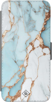 Casimoda Samsung Galaxy S24 flipcase - Marmer lichtblauw