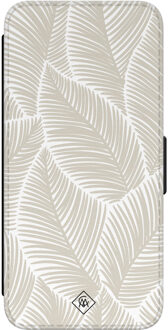 Casimoda Samsung Galaxy S24 flipcase - Palm leaves beige Bruin/beige