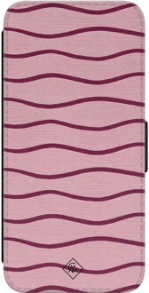 Casimoda Samsung Galaxy S24 flipcase - Soft stripes Roze