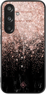 Casimoda Samsung Galaxy S24 glazen hardcase - Marmer twist Rosekleurig