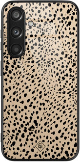 Casimoda Samsung Galaxy S24 glazen hardcase - Spot on Bruin/beige